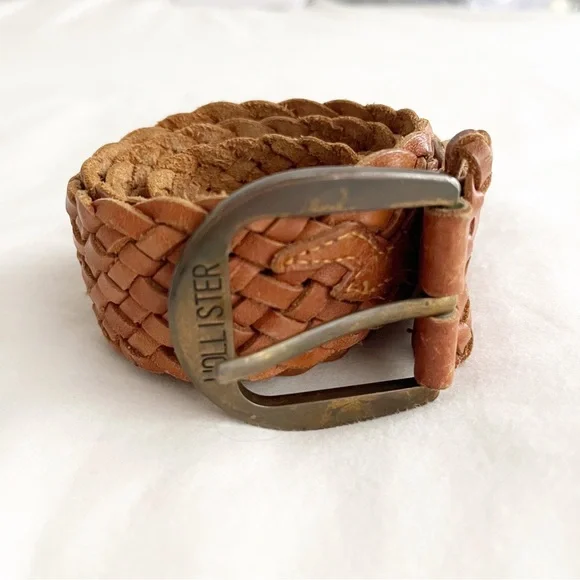 Braided Leather Hollister Belts Women's VINTAGE 